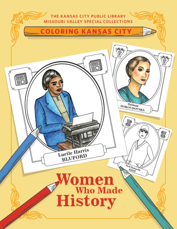 Women Who Made History coloring book cover art