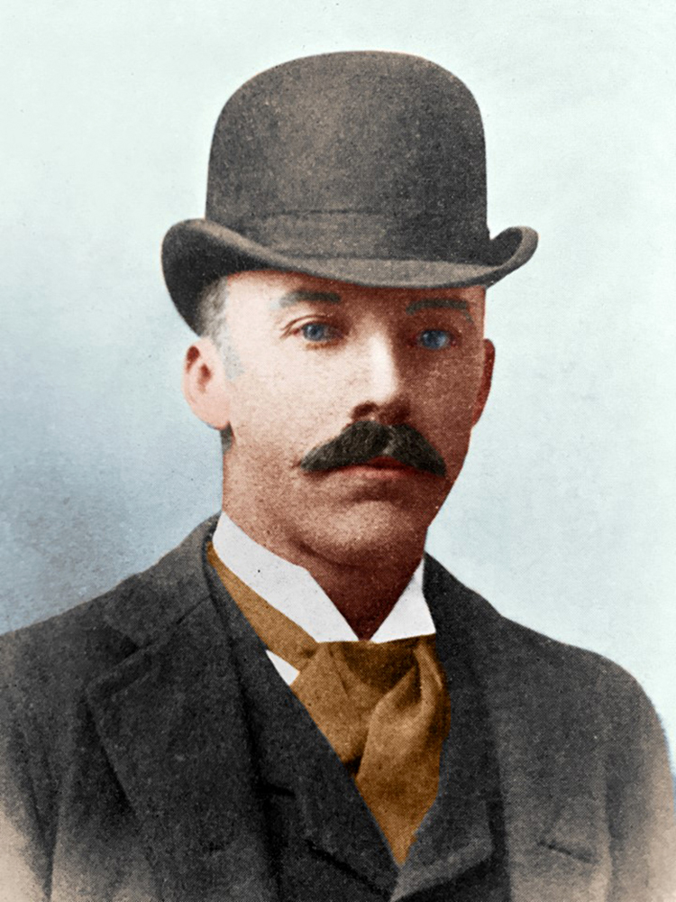 Photograph of Ted Sullivan. From the O’Neill/Coffman Collection. Colorized by Imbued with Hues.