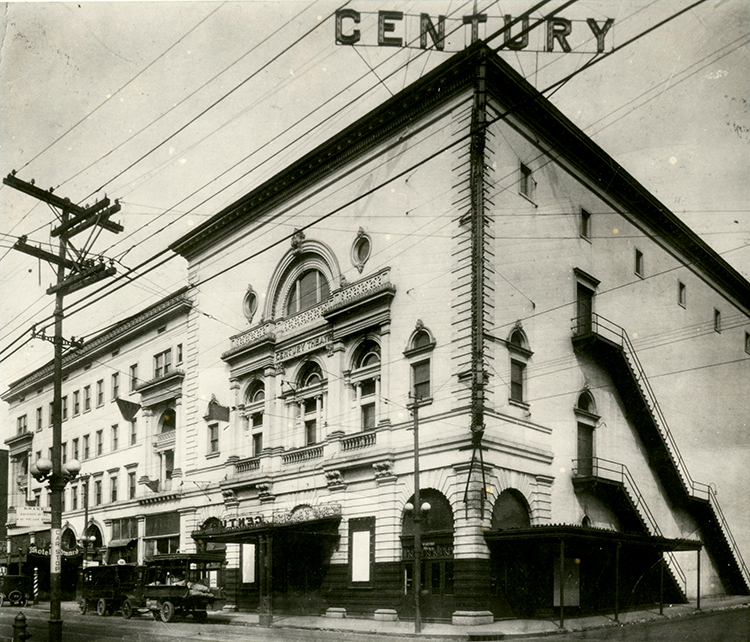 Century Theater with adjoining Edward Hotel. SC223 Folly Theater Collection.