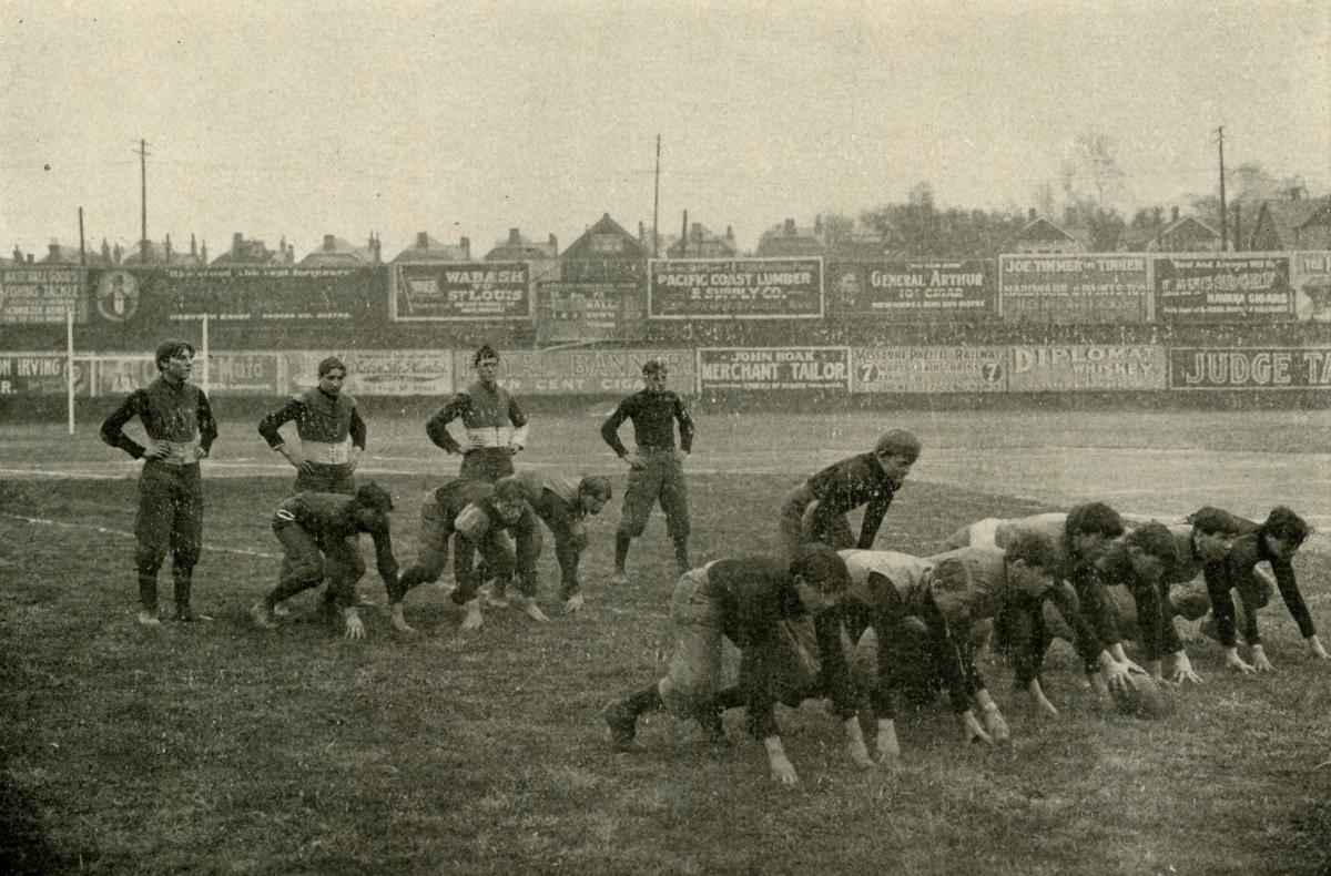 1904 Manual High School Football Team Showing T Formation