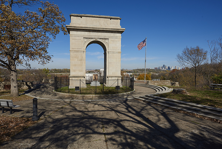 The Rosedale Memorial Arch today. VISIT KC
