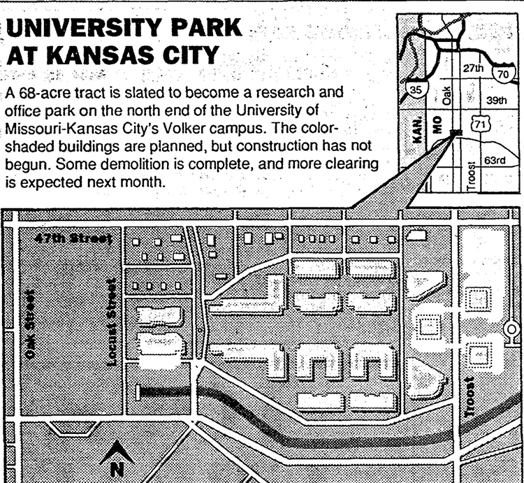 Proposed research park, January 30, 1990. THE KANSAS CITY STAR