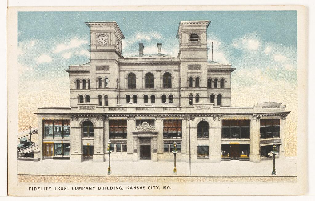 Postcard of the U.S. Custom House and Post Office, later the Fidelity Trust Company, ca.1910