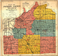Map of Jackson County, MO, 1916