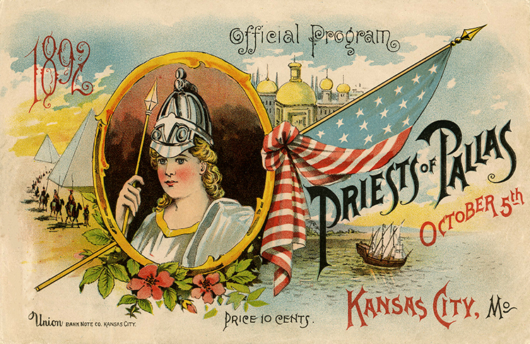 The 1892 grand parade program.