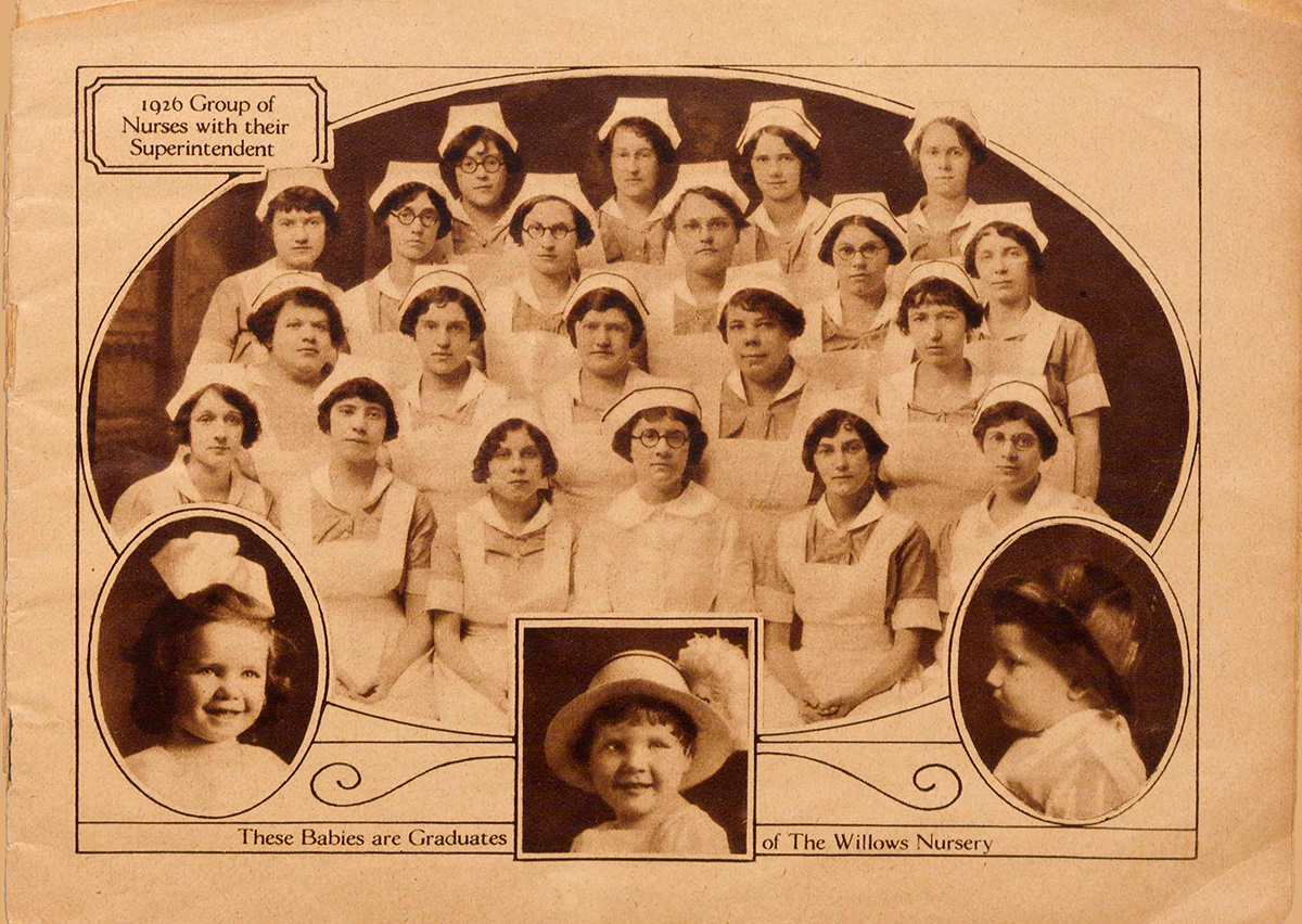 Willows nurses, from Summer Views in the Willows Maternity Sanitarium.