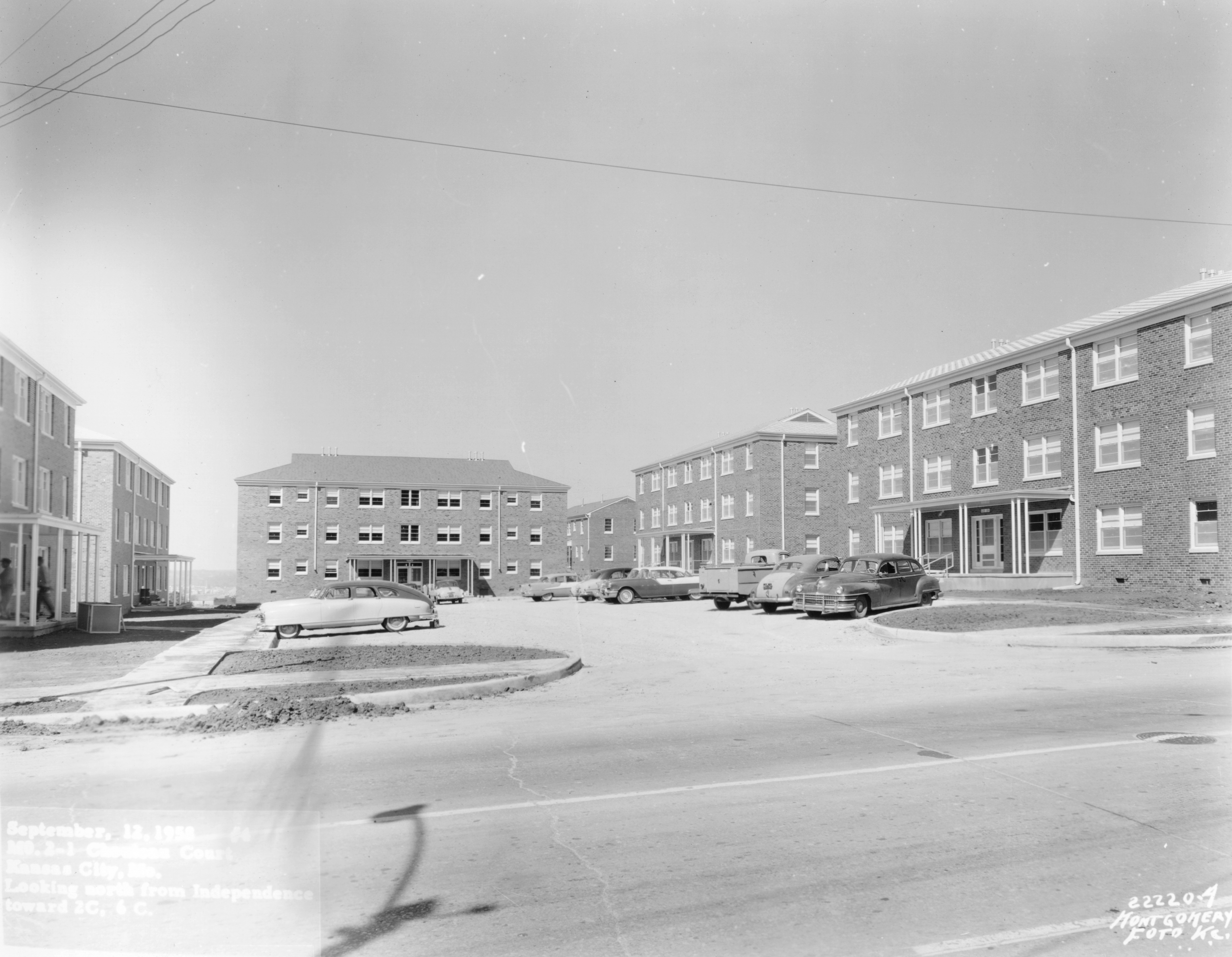 The Chouteau Courts apartments in 1958.