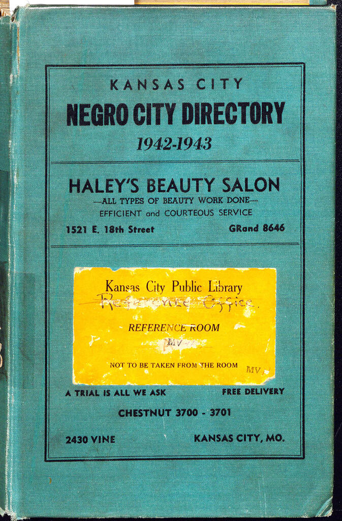 Cover of Kansas City Negro City Directory