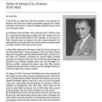 Biography of Lou Holland (1878-1960),  Advocate of Kansas City Aviation