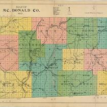 Map of McDonald CO. MO.
