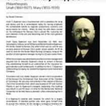 Biography of Uriah  Epperson (1861-1927) and Mary E. Epperson (1855-1939),  Philanthropists
