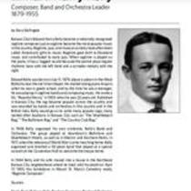 Biography of Edward Harry Kelly  (1879-1955),  Composer, Band and Orchestra Leader