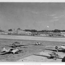 Municipal Airport and Airplanes on Ground