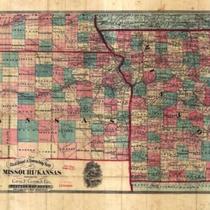 Railroad and Township Map of Missouri and Kansas