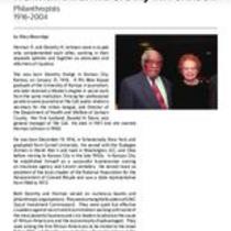 Biography of Herman A. Johnson (1916-2004)  and Dorothy H. Johnson (1916-2004), Philanthropists
