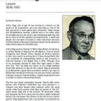 Biography of Arthur Mag (1896-1981), Lawyer