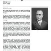 Biography of John B. Bisceglia (1891-1988), Clergyman