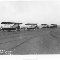 Biplanes in Field