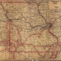 Frisco Lines Map of Missouri