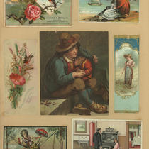 Advertising Card Scrapbook Page 20 with Unrelated Cards