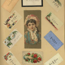Advertising Card Scrapbook Page 17 with Calling Cards
