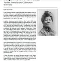 Biography of Josephine Silone Yates (1859-1912), Teacher, Journalist, and Clubwoman