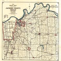 1933 Road Map of Jackson County, Missouri