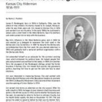 Biography of James Francis Pendergast (1856-1911), Kansas City Alderman