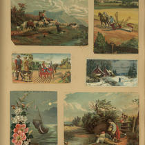 Advertising Card Scrapbook Page 29 with Scenes of Country Life