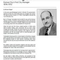 Biography of L. P. Cookingham (1896-1992),  Kansas City's First City Manager