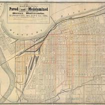 Map Showing Paved and Macadamized Streets and Alleys and Street Railroads