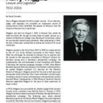 Biography of Harry Wiggins (1932-2004), Lawyer and Legislator