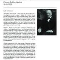 Biography of Willard E. Winner (1849-1929), Pioneer Builder, and Realtor