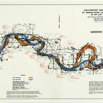 ABANDONED SHIPWRECKS ON MISSOURI RIVER CHANNEL MAPS OF 1879 AND 1954 - BLUE MILLS TO LEXINGTON, MILE 358.3 - 323.4