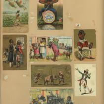 Advertising Card Scrapbook Page 32 with African American Stereotypes