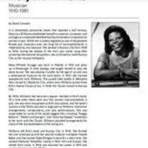 Biography of Mary Lou Williams (1910-1981), Musician, Stride Piano pioneer.
