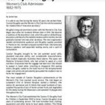 Biography of Carolyn Doughty (1882-1975), Women's Club Administrator