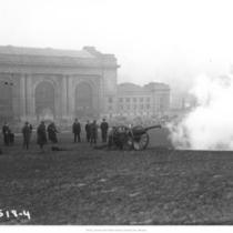 Cannon Firing before Union Station