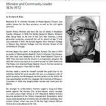 Biography of The Rev. D. A. Holmes(1876-1972), Minister and Community Leader