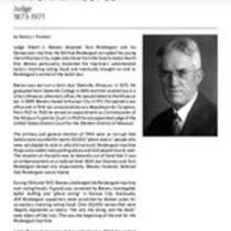 Biography of Albert L. Reeves (1873-1971), Judge