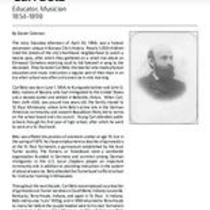 Biography of Carl Betz (1854-1898), Educator and Musician