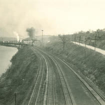 Railroad tracks along Kaw River