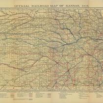 Official Railroad Map of Kansas, 1904
