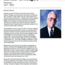 Biography of Samuel U. Rodgers  (1917-1999), Physician