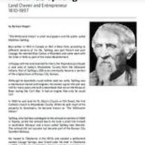 Biography of Matthias Splitlog (1810-1897), Land Owner and Entrepreneur