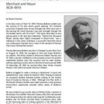 Biography of Thomas Bullene (1828-1894),  Merchant and Mayor