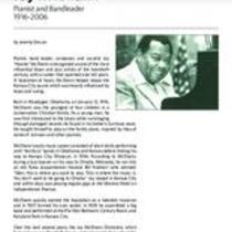Biography of Jay McShann (1916-2006), Pianist and Bandleader
