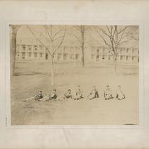 Fort Leavenworth Soldiers Lounging on a Lawn