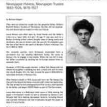 Biography of Laura Nelson Kirkwood (1883-1926) and Irwin Russell Kirkwood (1878-1927),  Newspaper Heiress and Newspaper Trustee