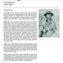 Biography of Jim Bridger (1804-1881), Frontiersman